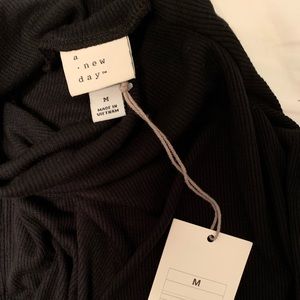 Turtle neck black Midi Dress